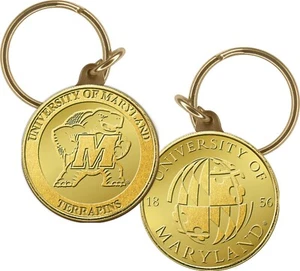 Llavero University of Maryland Terrapins 1,5" bronce Highland como nuevo - Imagen 1 de 5