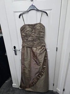 Montage Boutique Mother Of The Bride Long Dress In Bronze With Jacket Size 8 - Picture 1 of 16