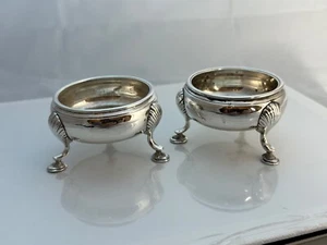 George lll Round Footed Open Salt Dish David Mowden Sterling Silver London 1763 - Picture 1 of 14