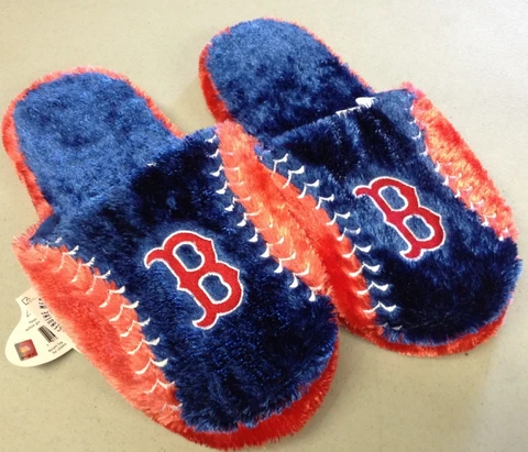 Boston Red Sox Plush Slippers FREE SHIPPING NEW Red "B" Cover