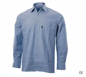 Camicia da lavoro celeste 100% cotone con taschino - Foto 1 di 1