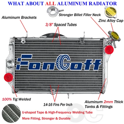 For 1997~2003 Honda CBR1100 CBR1100XX Blackbird Fuel Injected Aluminum Radiator Foto 1 de 4