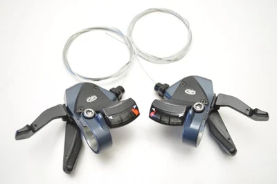 SHIMANO DEORE LX 9 X 3 SPEED BICYCLE BLUE RAPIDFIRE WINDOW SHIFTER POD SL-M570 - Image 1 of 4