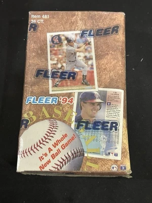 1994 Fleer Baseball Factory Sealed Wax Box 36 Packs - Image 1 of 4