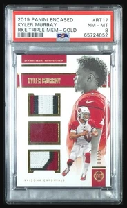 2019 Kyler Murray 1/1 Encased Rookie Triple Patch GOLD /25 PSA 8 🔥JERSEY # 1/1 - Picture 1 of 4