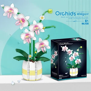 Creative 865Pcs Romantic Rose Flowers Bouquet Building Blocks DIY Peony Eternal - Picture 1 of 16