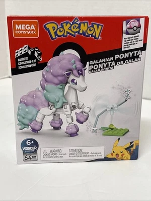 Mega Construx Pokemon Galarian Ponyta Power Pack 64 Piece Building Toy Set New - Image 1 of 3
