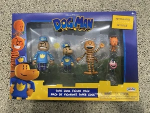 Dog Man Movie Action Figures Set – Lil Petey, Petey, Chief, Flippy - Picture 1 of 2