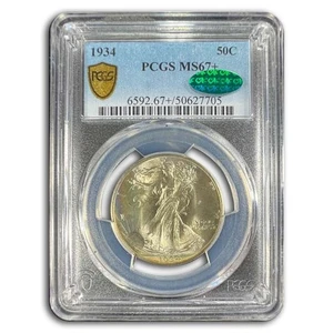 1934 Walking Liberty Half Dollar MS-67+ PCGS CAC - Picture 1 of 3