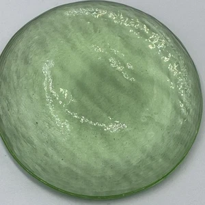 Celery green recycled glass candle holder paperweight Fire & Light? - Picture 1 of 10