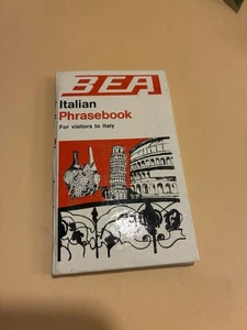 Mini libro de frases italiano británico vintage BEA British Airways Travel - Imagen 1 de 6