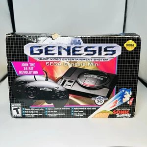 Sega Genesis Mini Home Videospielkonsole Schwarz in Box 40 integrierte Spiele - Bild 1 von 17