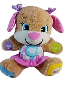 Fisher Price Laugh & Learn Smart Stages Puppy Plush Brown Lights & Sound Works - Picture 1 of 8