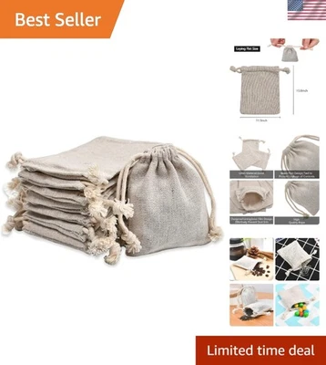 Bolsas con cordón de algodón 50 un. - Bolsas de regalo reutilizables Foto 1 de 4
