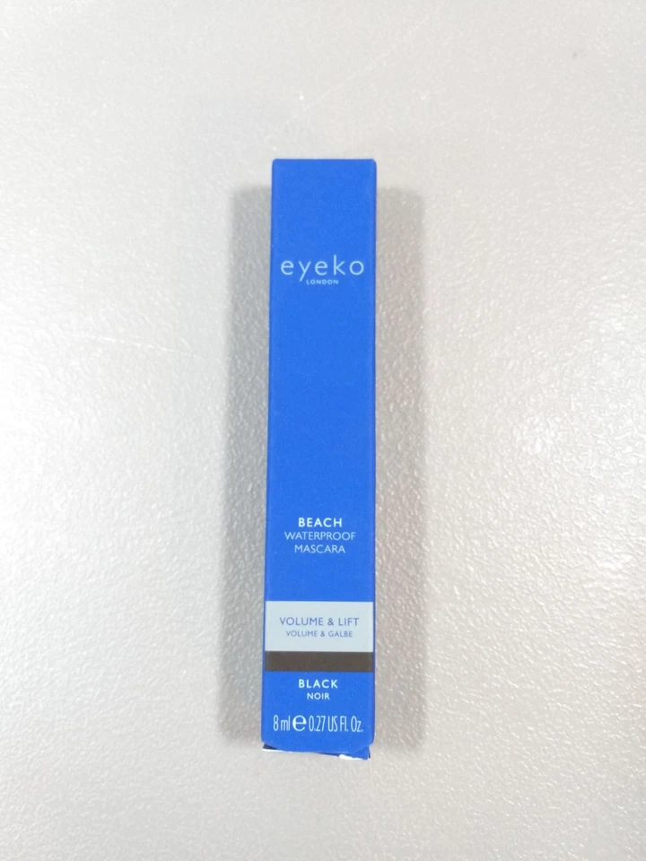 Rímel Impermeable Playa - Volumen y Levantamiento - NEGRO - Vegano 8ML/.27oz NUEVO Foto 1 de 4