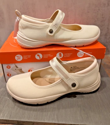 JSPORT Women's Melody Mary Jane Memory Foam Shoes in Cream Size 8 Cute New - Image 1 of 4