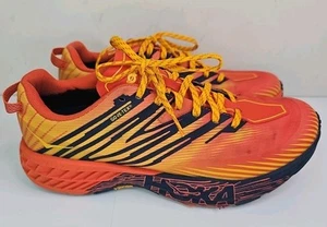 Hoka One One Speedgoat 4 Mens Sz 11.5 Red Multicolor Trail Running Hiking Shoes - Picture 1 of 9
