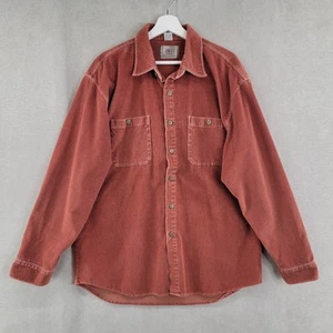Territory Ahead Shirt Mens XL Rust Waffle Grid Corduroy Vintage Heavyweight - Picture 1 of 7