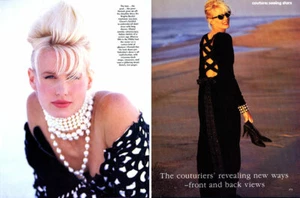 1989 Demarchelier Daryl Hannah 8-page MAGAZINE EDITORIAL Couture: Seeing Stars - Picture 1 of 4