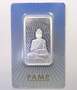 Lingote de barra de plata fina poco común PAMP Suisse BUDDHA Faith Series 1 oz 999 C001238 - Imagen 1 de 2