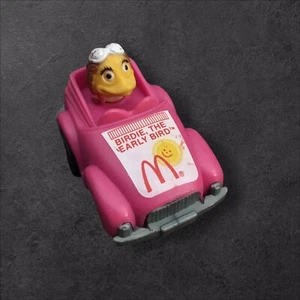 1985 McDonalds Happy Meal Toy Birdie The Early Bird Pink Pull Back Car - Picture 1 of 3