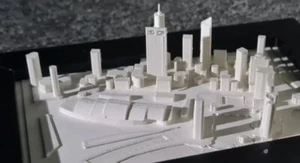 3D Printed Model Of  Perth  City (100mm  x 150mm Size ) - Picture 1 of 3