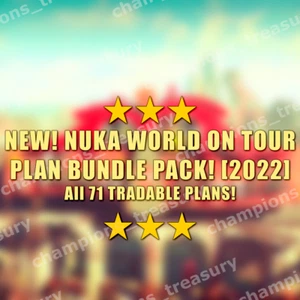 FALLOUT 76 PC All 71 TRADABLE NUKA WORLD ON TOUR PLANS! [2022] PLANS PACK - Picture 1 of 1