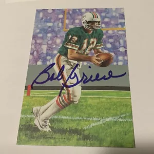 Bob Griese Miami Dolphins Goal Line Art Card HOF Signed Autograph PSA/DNA COA - Picture 1 of 4
