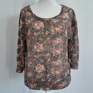0780 - Camicia CLEF DE SOL media multicolore in maglia e pizzo floreale - Foto 1 di 16