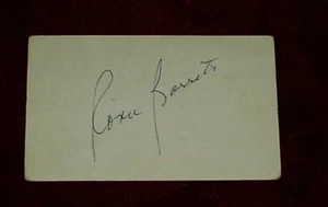 GOSSIP COLUMNIST RONA BARRETT SIGNED 3X5 INDEX CARD AUTOGRAMM - Bild 1 von 2