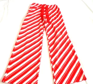 Gap Kids Red & White Striped Pajama Pants Lounge Soft Fleece Girls Size 8 - Picture 1 of 5