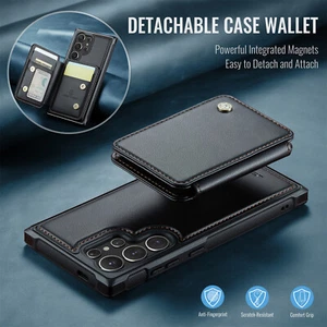 Leather Case For Samsung A15 A55 A14 A34 A54 A13A23 Detachable Card Slots Wallet - Picture 1 of 69