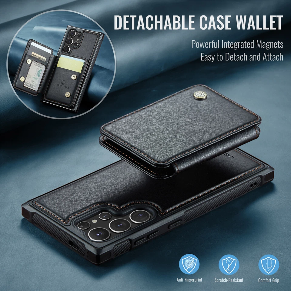 For Samsung A55 A34 5G A54 Leather Matte Back Case Detachable Card Slots Wallet - Image 1 of 4