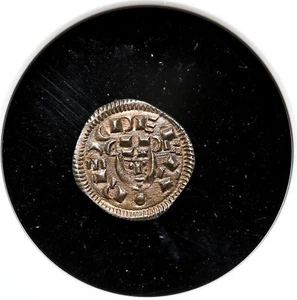 HUNGARY. Bela II, 1131-1141. Silver Denar, Portrait type, NGC MS61 - Picture 1 of 4
