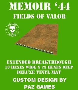 MEMOIR 44 EXTENDED BREAKTHROUGH FIELDS OF VALOR DELUXE VINYL MAT - Custom design - Picture 1 of 9
