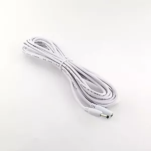 DC Power 3.5mm x 1.35mm Female to Male Camera Extension Adapter Cable 5M White - Picture 1 of 5