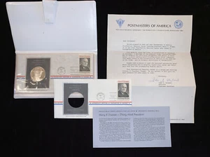 President Truman Postmasters of America Sterling Silver Proof 1st Edition - Picture 1 of 7