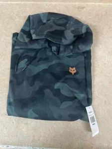 Fox Racing Adult Mens Medium MD Black Camo Fox Head Pullover Fleece Hoodie Hoody - Picture 1 of 2