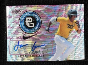 2016 Leaf Perfect Game National Showcase Metal 1/1 Jayson Gonzalez Auto s5q