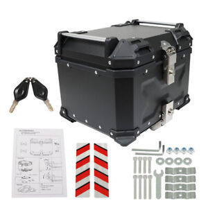 45L Tail Box Balck Motorcycle Luggage Waterproof Scooter Trunk Storage Top Case
