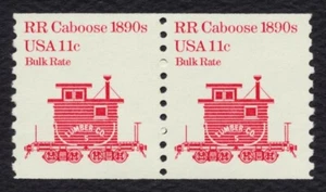 #1905a 11c RR Caboose, Coil Pair, Mint **ANY 5=FREE SHIPPING** - Picture 1 of 1