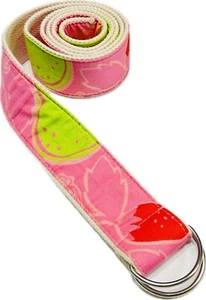 Lilly Pulitzer Girls Fruit Cloth Cotton Belt Pink D-Ring Size XL - Picture 1 of 12