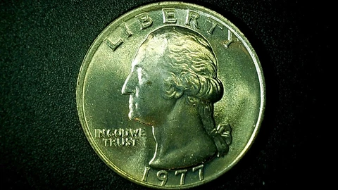 1977 Uncirculated Washington Clad Copper .25 Quarter Cover