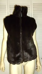 NEU Damen Weste Outdoor zweifarbig braun Kunstfell Reißverschluss Taschen M Medium - Bild 1 von 9