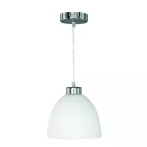 Leuchte R32171007, Pendelleuchte, nickel matt Glas Opal weiß D=20cm - Bild 1 von 1