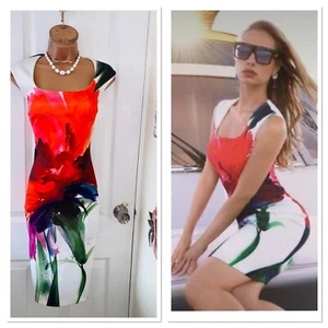 Abito bodycon floreale elasticizzato JOSEPH RIBKOFF taglia UK 14 - Foto 1 di 14