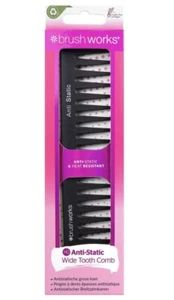 Brushworks Anti-Static Wide Tooth Comb Deranged Damp Hair Minimising Hair Damage - Picture 1 of 4