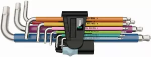 Wera 3950/9 mehrfarbiges Edelstahl L-Schlüssel-Set metrisch 05022669001 - Bild 1 von 9
