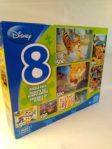 Disney Mickey Pooh Cars Peter Pan -and More! EIGHT 8 Puzzles, Mega Puzzle Pack - Picture 1 of 12