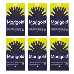 Marigold Rubber Gloves Extra Tough Outdoor Cleaning - Extra Large x 6 - Picture 1 of 8